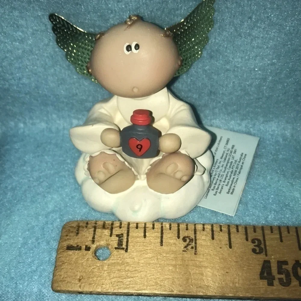 ANGEL Cheeks Kirk’s Critters by Russ Berrie guardian angel 2 1/2” NEW NWT